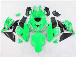 Motorcycle Fairings Kit - 2006-2011 Kawasaki ZX14R Bright Green Fairings | NK10611-3