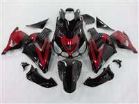 Motorcycle Fairings Kit - 2006-2011 Kawasaki ZX14R Black/Red Fairings | NK10611-31