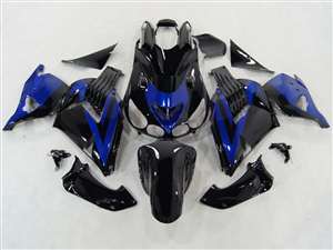 Motorcycle Fairings Kit - Black/Blue 2006-2011 Kawasaki ZX14R Motorcycle Fairings | NK10611-32