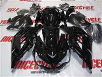 Motorcycle Fairings Kit - 2012-2022 Kawasaki ZX14R Solid Black Fairings | NK11217-2