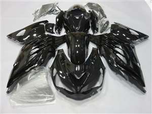 Motorcycle Fairings Kit - 2012-2022 Kawasaki ZX14R Deep Black Fairings | NK11217-6