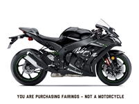 Motorcycle Fairings Kit - 2016-2020 Kawasaki ZX10R Gloss Black Fairings | NK11618-3