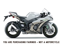 Motorcycle Fairings Kit - 2016-2020 Kawasaki ZX10R White/Titanium Fairings | NK11618-5