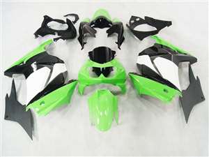 Motorcycle Fairings Kit - 2008-2012 Kawasaki Ninja 250R Green/White OEM Style Fairings | NK20812-16