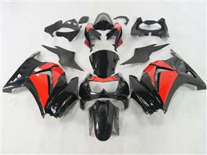 Motorcycle Fairings Kit - Black/Red 2008-2012 Kawasaki Ninja 250R Motorcycle Fairings | NK20812-24