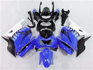Motorcycle Fairings Kit - Blue/White 2008-2012 Kawasaki Ninja 250R Motorcycle Fairings | NK20812-31