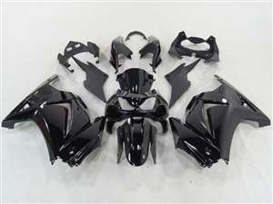 Motorcycle Fairings Kit - 2008-2012 Kawasaki Ninja 250R Gloss Black Fairings | NK20812-33