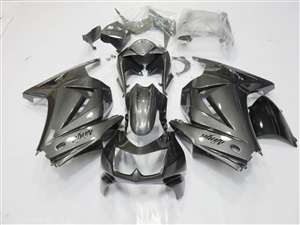 Motorcycle Fairings Kit - Black/Silver 2008-2012 Kawasaki Ninja 250R Motorcycle Fairings | NK20812-40