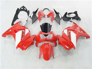 Motorcycle Fairings Kit - 2008-2012 Kawasaki Ninja 250R Red/White OEM Style Fairings | NK20812-8