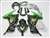 Motorcycle Fairings Kit - 2013-2017 Kawasaki Ninja 300 Fire Green Fairings | NK31317-10