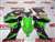 Motorcycle Fairings Kit - 2013-2017 Kawasaki Ninja 300 Green/Black OEM Style Fairings | NK31317-3