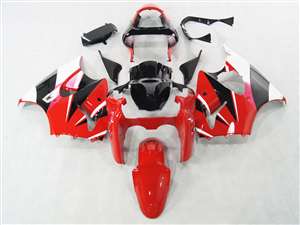 Motorcycle Fairings Kit - Kawasaki 2000-2002 ZX6R and 2005-2009 ZZR600 Crazy Red/White Fairings | NK60002-10