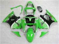 Motorcycle Fairings Kit - Kawasaki 2000-2002 ZX6R and 2005-2009 ZZR600 Green Race Fairings | NK60002-30