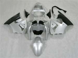 Motorcycle Fairings Kit - Kawasaki 2000-2002 ZX6R and 2005-2009 ZZR600 OEM Style Silver Fairings | NK60002-39