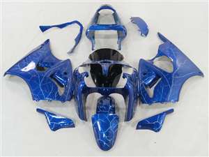 Motorcycle Fairings Kit - Kawasaki 2000-2002 ZX6R and 2005-2009 ZZR600 Lighting Blue Fairings | NK60002-41