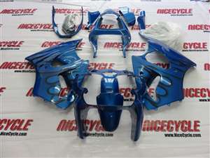 Motorcycle Fairings Kit - Kawasaki 2000-2002 ZX6R and 2005-2009 ZZR600 Fire Blue Fairings | NK60002-54