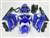 Motorcycle Fairings Kit - 2003-2004 Kawasaki ZX6R Black Flame/Blue Fairings | NK60304-13