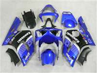 Motorcycle Fairings Kit - 2003-2004 Kawasaki ZX6R Plasma Blue Race Fairings | NK60304-15