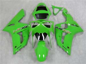 Motorcycle Fairings Kit - 2003-2004 Kawasaki ZX6R Green Fairings | NK60304-9