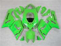 Motorcycle Fairings Kit - 2005-2006 Kawaskia ZX6R Green on Green Flame Fairings | NK60506-18