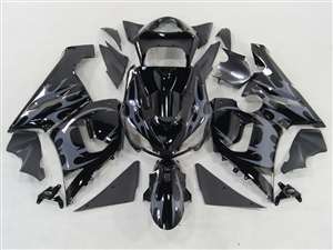 Motorcycle Fairings Kit - 2005-2006 Kawasaki ZX6R Tribal Grey Fairings | NK60506-40