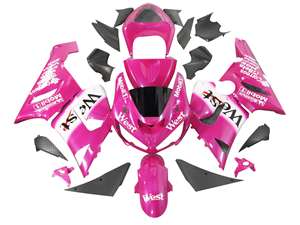 Motorcycle Fairings Kit - 2005-2006 Kawasaki ZX6R Pink West Fairings | NK60506-6