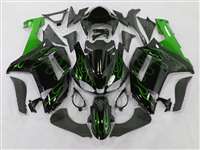 Motorcycle Fairings Kit - 2007-2008 Kawasaki ZX6R Metallic Green Fire Fairings | NK60708-10