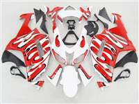 Motorcycle Fairings Kit - 2007-2008 Kawasaki ZX6R Red/White Splash Fairings | NK60708-35