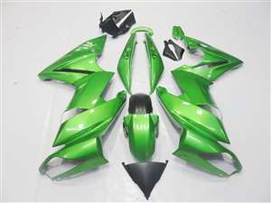 Motorcycle Fairings Kit - 2009-2011 Kawasaki Ninja 650R / ER6s Metallic Green Fairings | NK60911-2