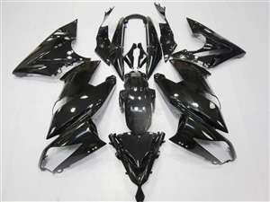 Motorcycle Fairings Kit - 2009-2011 Kawasaki Ninja 650R / ER6s Solid Black Fairings | NK60911-7