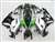 Motorcycle Fairings Kit - 2009-2012 Kawasaki ZX6R White/Black/Green Fairings | NK60912-1