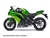 Motorcycle Fairings Kit - 2012-2016 Kawasaki Ninja 650R / ER6s Black/Green Fairings | NK61216-8