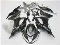 Motorcycle Fairings Kit - 2013-2018 Kawasaki ZX6R silver/Black Fairings | NK61317-6