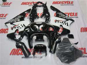 Motorcycle Fairings Kit - 1997-2003 Kawasaki ZX-7R West Black Fairings | NK79703-4