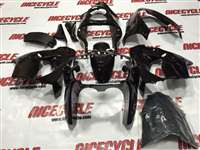 Motorcycle Fairings Kit - 2000-2001 Kawasaki ZX9R Dark Black Fairings | NK90001-4