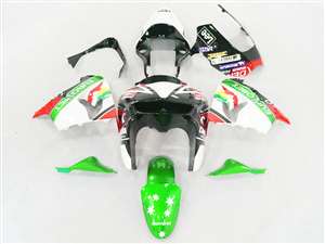 Motorcycle Fairings Kit - 2002-2003 Kawasaki ZX9R Eurobet Race Green Fairings | NK90203-10