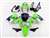 Motorcycle Fairings Kit - White/Green 2002-2003 Kawasaki ZX9R Motorcycle Fairings | NK90203-2