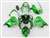 Motorcycle Fairings Kit - 2002-2003 Kawasaki ZX9R Metallic Green Tribal Fairings | NK90203-5