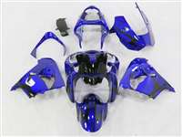 Motorcycle Fairings Kit - 2002-2003 Kawasaki ZX9R Metallic Blue Tribal Fairings | NK90203-6