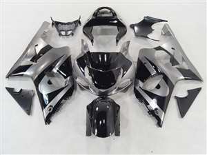 Motorcycle Fairings Kit - 2000-2002 Suzuki GSXR 1000 Deep Silver/Black Fairings | NS10002-16