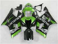 Motorcycle Fairings Kit - 2003-2004 Suzuki GSXR 1000 Metallic Green/Black Fairings | NS10304-11