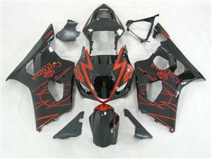 Motorcycle Fairings Kit - 2003-2004 Suzuki GSXR 1000 Black Corona Alstare Fairings | NS10304-15