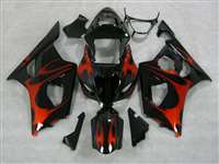 Motorcycle Fairings Kit - 2003-2004 Suzuki GSXR 1000 Candy Tribal on Black Fairings | NS10304-18