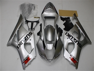 Motorcycle Fairings Kit - 2003-2004 Suzuki GSXR 1000 Pure Silver Fairings | NS10304-21