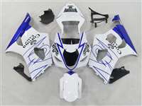 Motorcycle Fairings Kit - 2003-2004 Suzuki GSXR 1000 White/Blue Corona Fairings | NS10304-27