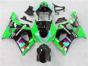 Motorcycle Fairings Kit - 2003-2004 Suzuki GSXR 1000 Green Jomo Moto GP Fairings | NS10304-3