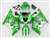 Motorcycle Fairings Kit - 2003-2004 Suzuki GSXR 1000 Metallic Tribal on Green Fairings | NS10304-30