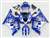 Motorcycle Fairings Kit - 2003-2004 Suzuki GSXR 1000 Metallic Tribal on Blue Fairings | NS10304-32