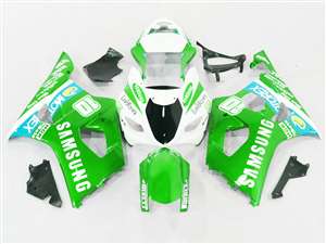 Motorcycle Fairings Kit - 2003-2004 Suzuki GSXR 1000 Samsung Green Fairings | NS10304-5