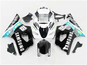 Motorcycle Fairings Kit - 2003-2004 Suzuki GSXR 1000 Black Samsung Fairings | NS10304-7